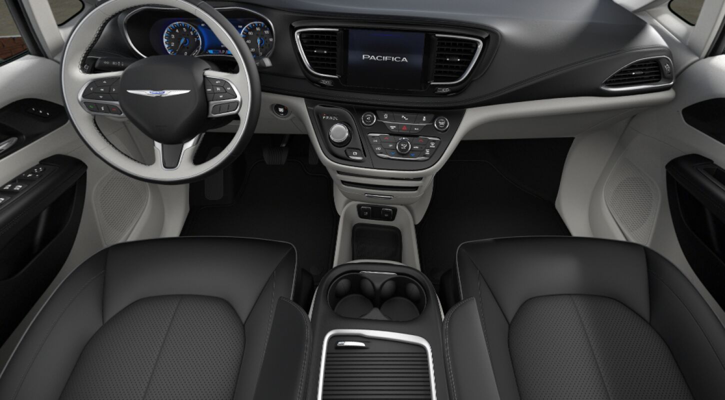 2020 Chrysler Pacifica Limited Black Front Interior